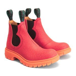 John Fluevog Thursday Everyday Chelsea Boot (Red Vegan Leather)